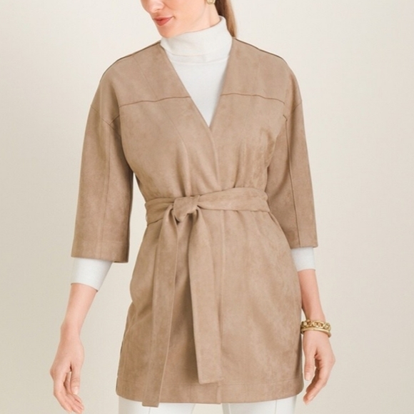 Chico’s Jackets & Blazers - New with tags women's Chico's 1 soft blue suede like